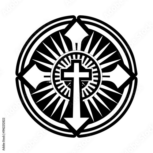 A filled style icon of holy light symbol