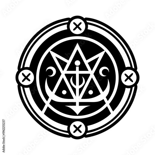 Sigil ascension icon in filled style