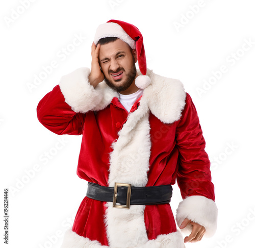 Young man in Santa costume ...