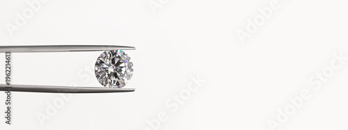 Diamond jewelry concept using tweezers for close-up detail shots