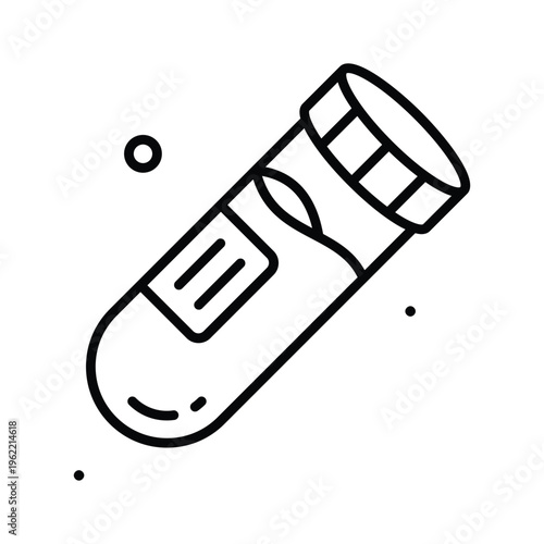 Premium line icon of blood test and laboratory analysis process