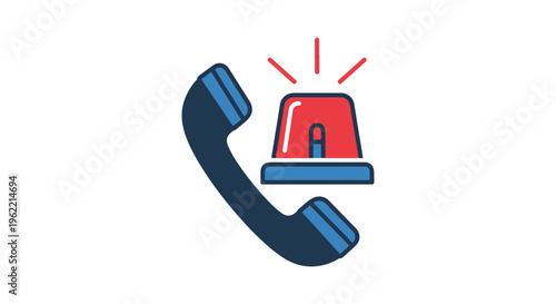 Police Hotline Line art vector simple clean abstract