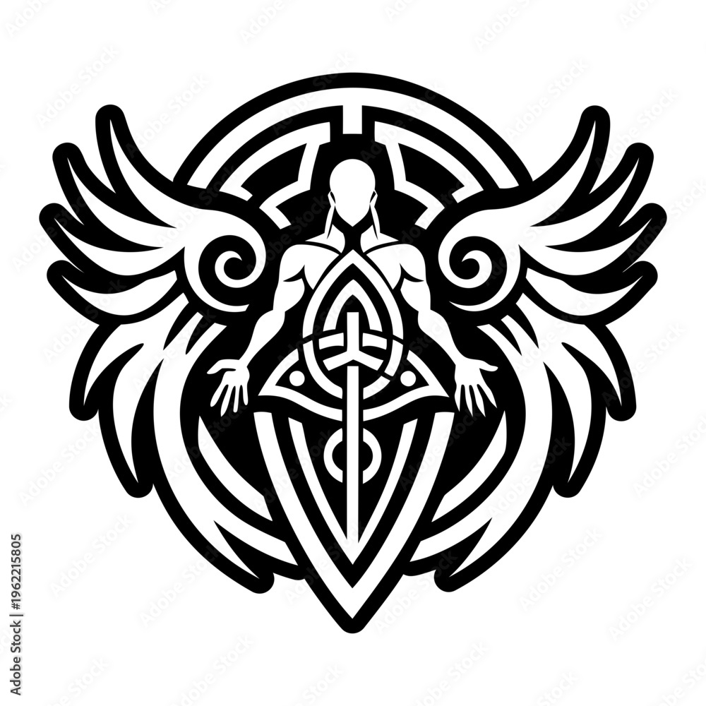 Fototapeta premium A filled style icon of soul tattoo