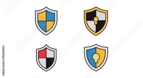 Free Download Security Shield Line art minimal shape abstract vector - GFXLoad