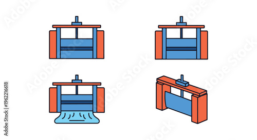 Sluice Gate Line art vector creative simple shapes illustration