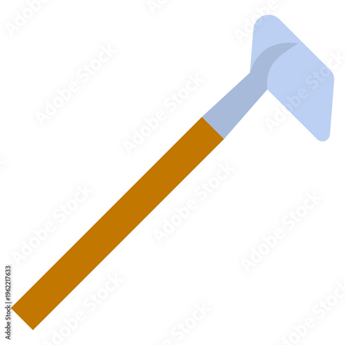 Flat Design art illustration of a garden hoe tool