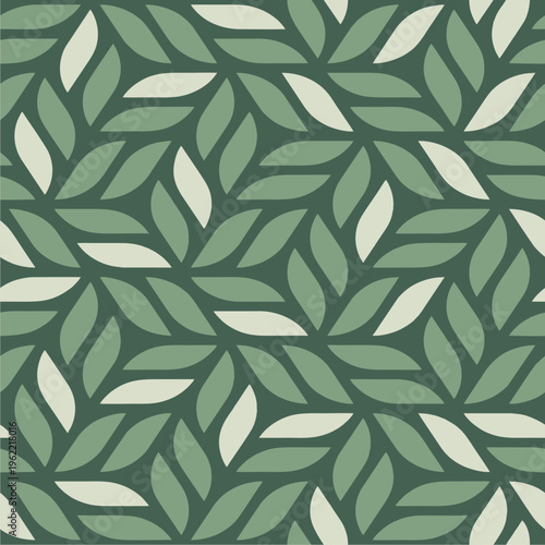 green leaf seamless pattern botanical background design