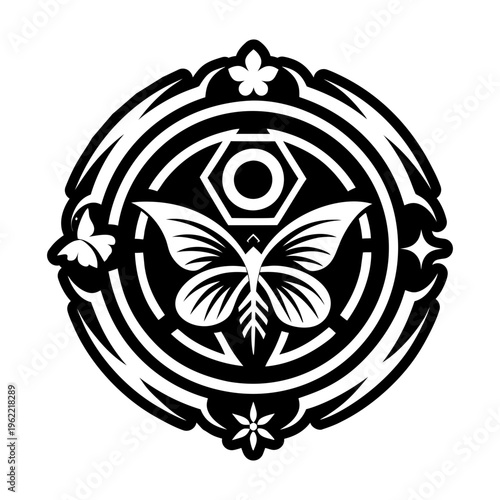 A filled style icon of october soul symbol