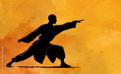 Yoga e taichi. Sfondo con spazio per testo o messaggio.