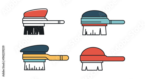 Shoe Polish Applicator Line creative abstract illustration vector