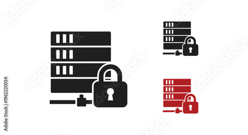 Medical Imaging Server Line clean color shapes vector