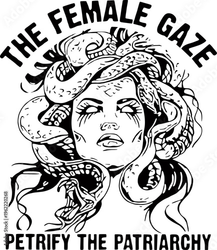 The Female Gaze Petrify The Patriarchy Svg Png, Trendy Feminist Svg, Anti Trump Svg