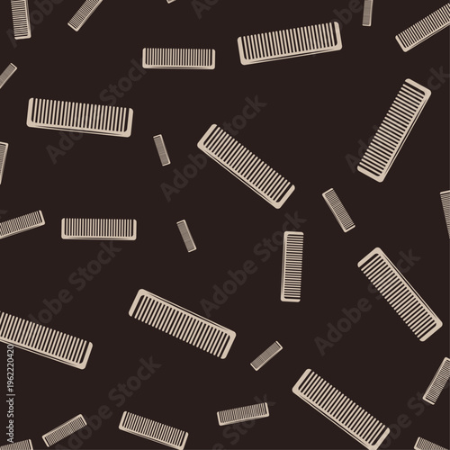 Comb barber artful useful trendy stylish design vector Illustration gorgeous colorful background