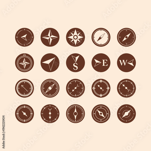 Compass artful useful trendy stylish design vector Illustration gorgeous colorful background