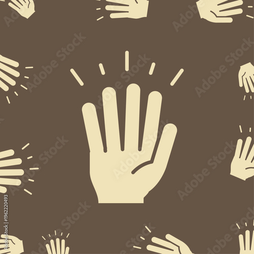 Five fingers artful useful trendy stylish design vector Illustration gorgeous colorful background