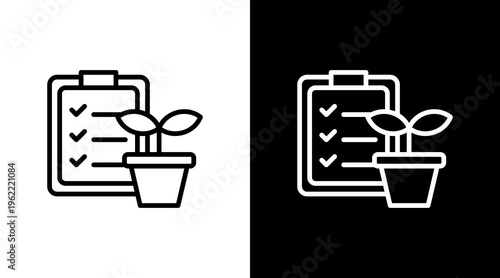 Growth Plan White Icon Set Design