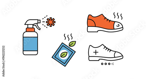 Shoe Deodorizer Line art clean abstract illustration vector