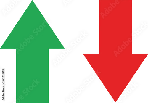 Contrasting arrows indicating upward and downward directions Vector