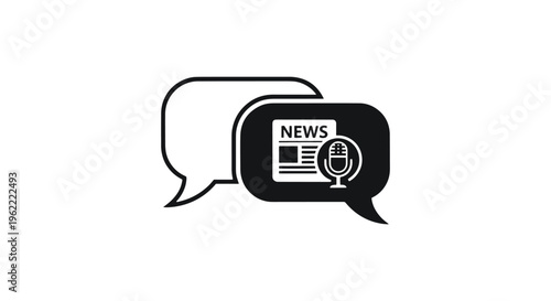 News Brief Line art vector abstract clean shapes
