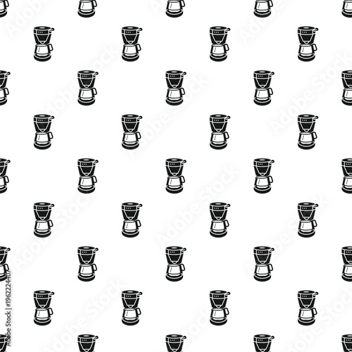 Coffee makers repeating in a seamless kitchen appliance background