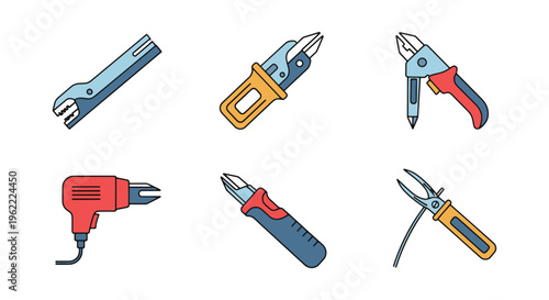 Nibbling Tool Line art vector creative pattern abstract