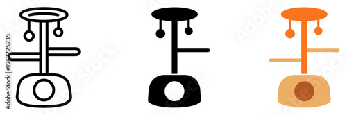 cat tree furniture vector icon