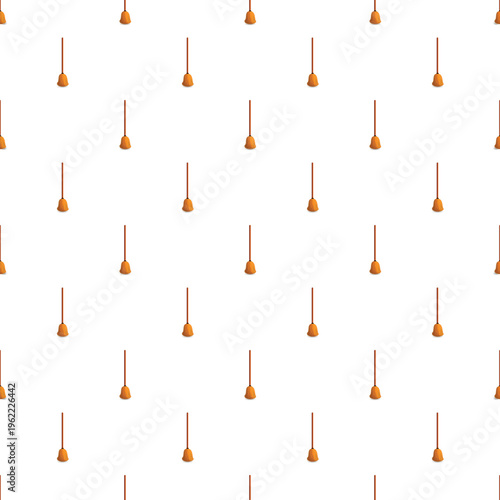 Repeating brooms creating a seamless pattern against a crisp white background