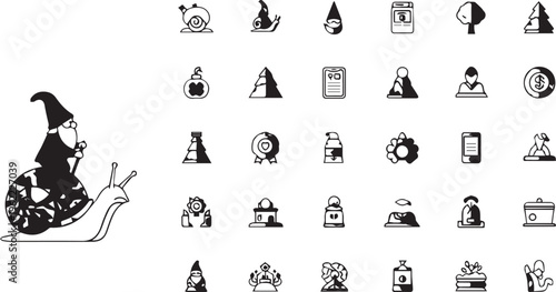 A Icon set for simple generic vector illustration suitable for web and business design