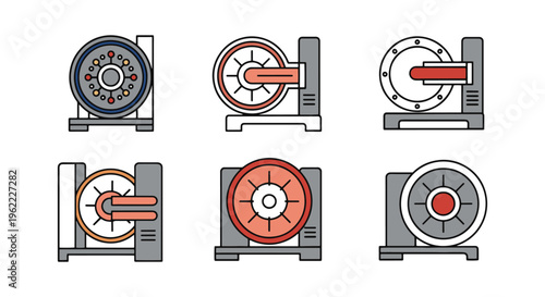 Particle Accelerator Line art creative abstract design illustration