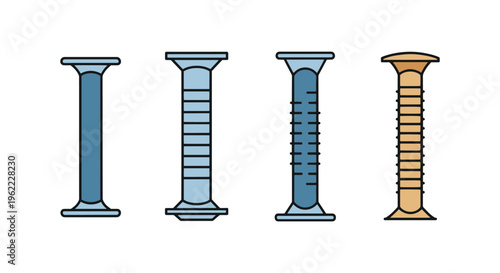 Pop Rivet Line art vector set clean color pattern