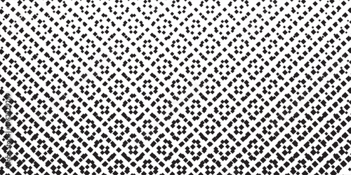 Art dot gradient texture. Vanishing polka dot background. Repeating dots gradation design