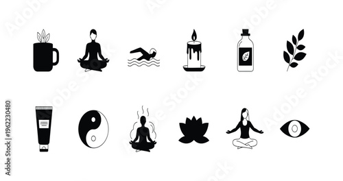 Wellness and self care icons