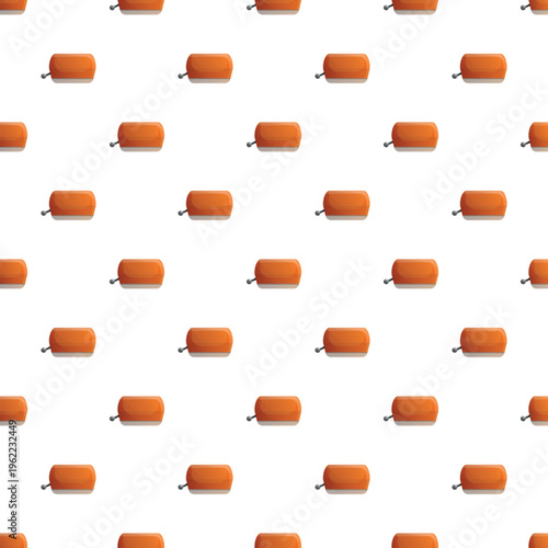 Orange flat pouch wallet creating a seamless background pattern
