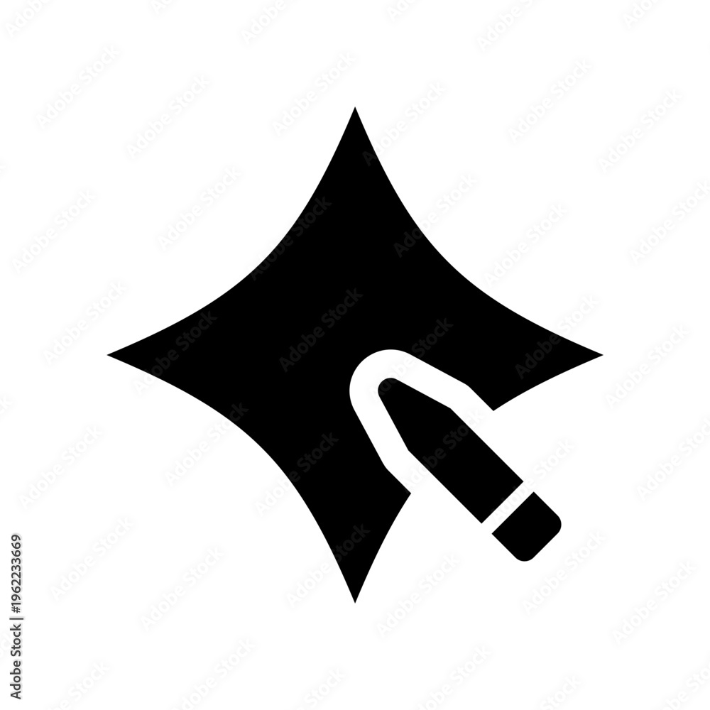 Fototapeta premium AI Writing Solid Icon