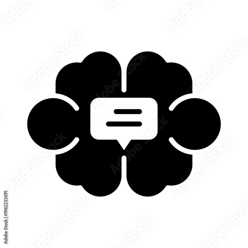 Conversational AI Solid Icon