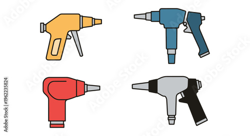 Pressure Spray Nozzle Line art minimal abstract illustration