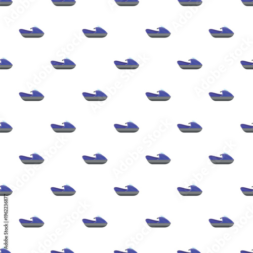 Jet skis forming a seamless pattern for summer vacation and water sports