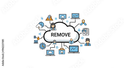 Cloud Data Removal and Digital Unlinking Concept