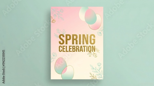 Spring Celebration Pastel Poster Design