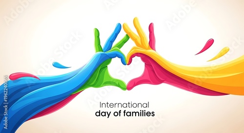 Hands making a heart for international day of families