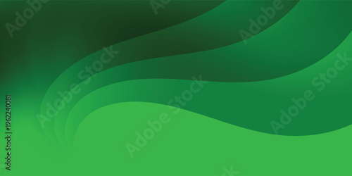 Green abstract backdrop with flowing wave shapes. Clean modern composition, vector illustration eps 10