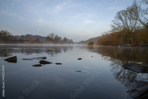 Ruhr river close to Schwerte, North Rhine Westphalia, Germany