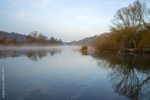 Ruhr river close to Schwerte, North Rhine Westphalia, Germany