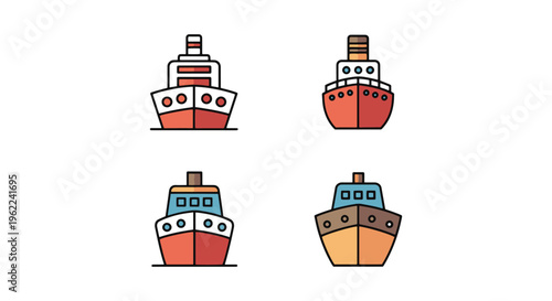 Ship Deck Icon Line art vector creative simple shapes