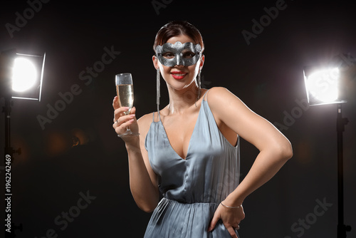 Pretty young woman in dress...