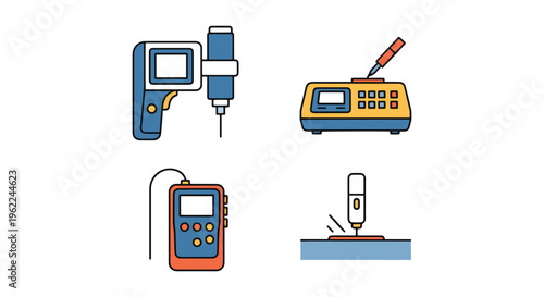 Surface Roughness Tester Line modern graphic abstract vector