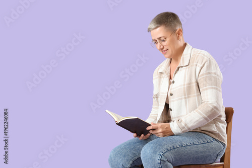 Young woman with short hair...
