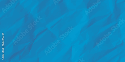 Crumpled blue paper texture background with realistic wrinkles and slightly rough fine details