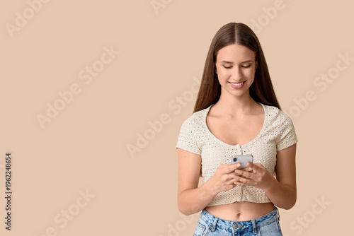 Beautiful young woman with ...