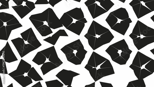 Abstract shattered glass pattern on white background